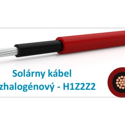 Solárny kábel 4mm červený bezhalogénový H1Z2Z2
